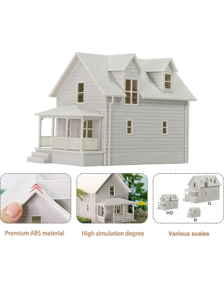 Kit Casa en Blanco Escala HO 1:87 EVEMODEL DIY Kit Casa en Blanco Escala HO 1:87 EVEMODEL DIY
