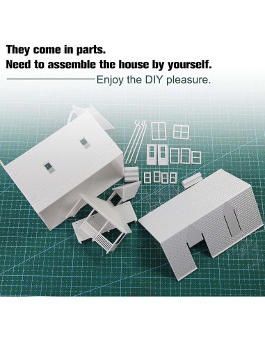 Kit Casa en Blanco Escala HO 1:87 EVEMODEL DIY
