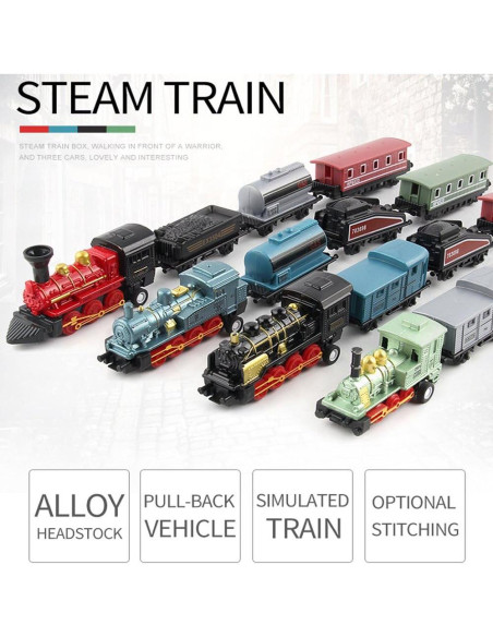 Mini Tren Juguete JUGUETES CORPER 16 Piezas Retroceso Mini Tren Juguete JUGUETES CORPER 16 Piezas Retroceso