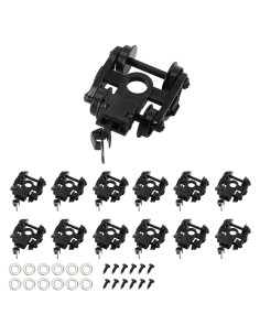 12 Bogies de Tren Escala N Evemodel con Ruedas de Plástico