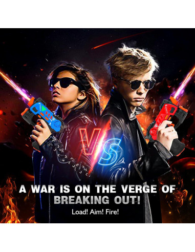 Juego de Laser Tag KIZJORYA Set de 4 Pistolas y Chalecos