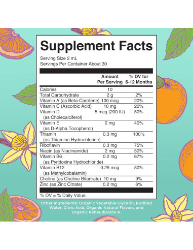 Gotas Líquidas Multivitaminas Orgánicas MaryRuth 59.15 ml
