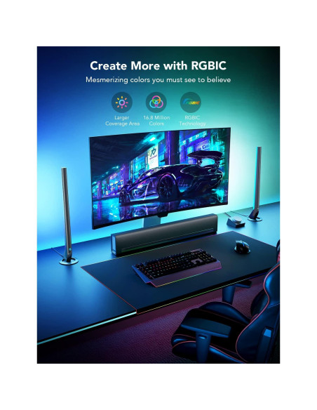 Barras de Luz Gaming Govee H6047 RGBIC con Controlador Barras de Luz Gaming Govee H6047 RGBIC con Controlador