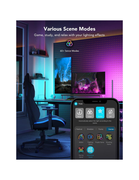 Barras de Luz Gaming Govee H6047 RGBIC con Controlador Barras de Luz Gaming Govee H6047 RGBIC con Controlador