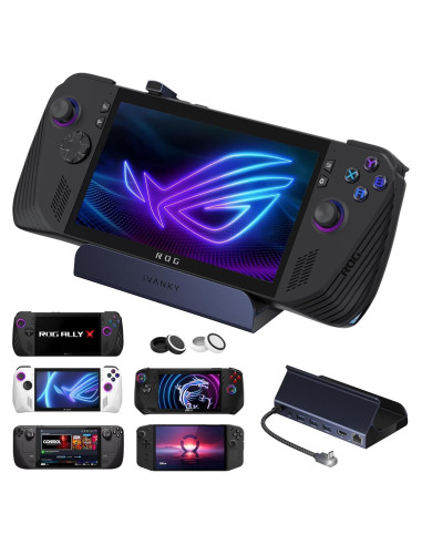 iVANKY Estación Acoplamiento 8-en-1 4K para ROG Ally y Steam Deck