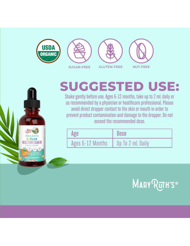 Gotas Líquidas Multivitaminas Orgánicas MaryRuth 59.15 ml