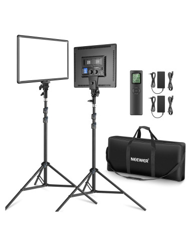 Neewer Kit de Iluminación LED 2-Pack 45W Bi-Color 3200K-5600K
