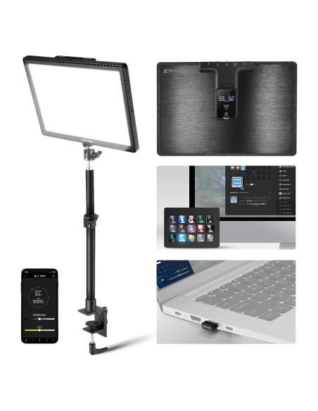 Luz LED NEEWER GL1 Pro 2800LM para Streaming y Gaming Luz LED NEEWER GL1 Pro 2800LM para Streaming y Gaming