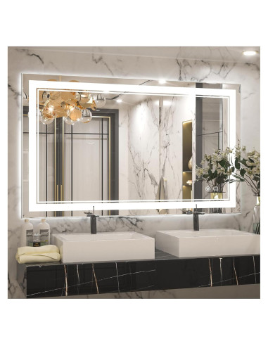 Espejo de Baño LED Keonjinn 61x101.6 cm Iluminado