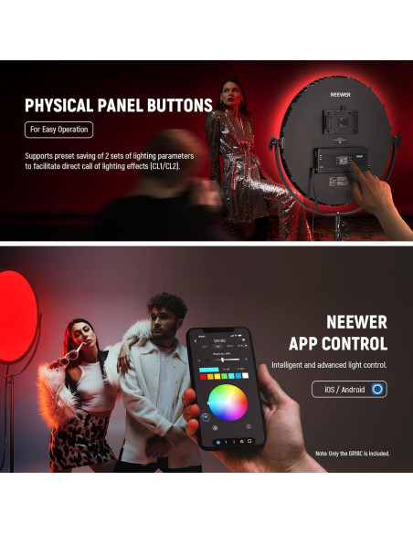 Luz de Video LED RGB NEEWER 65W 18" Control APP Luz de Video LED RGB NEEWER 65W 18" Control APP