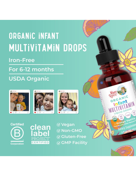 Gotas Líquidas Multivitaminas Orgánicas MaryRuth 59.15 ml Gotas Líquidas Multivitaminas Orgánicas MaryRuth 59.15 ml