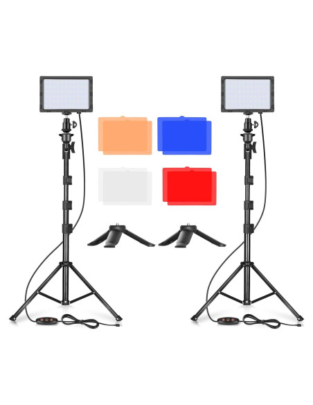 Kit de Iluminación Fotográfica LED EMART 2 Pcs Luz Estudio 136 cm Kit de Iluminación Fotográfica LED EMART 2 Pcs Luz Estudio 136 cm