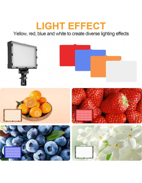 Kit de Iluminación Fotográfica LED EMART 2 Pcs Luz Estudio 136 cm Kit de Iluminación Fotográfica LED EMART 2 Pcs Luz Estudio 136 cm