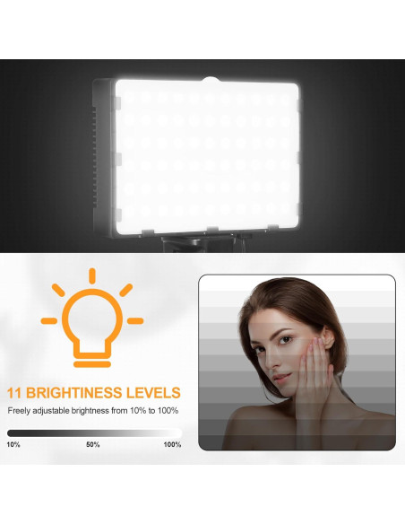 Kit de Iluminación Fotográfica LED EMART 2 Pcs Luz Estudio 136 cm Kit de Iluminación Fotográfica LED EMART 2 Pcs Luz Estudio 136 cm