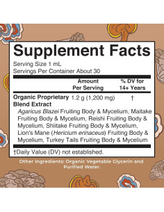 Gotas Líquidas Herbales MaryRuth Organics 30ml - Complejo de Hongos 2