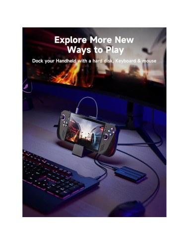 Estación de Acoplamiento JSAUX 6-en-1 para ROG Ally X 4K