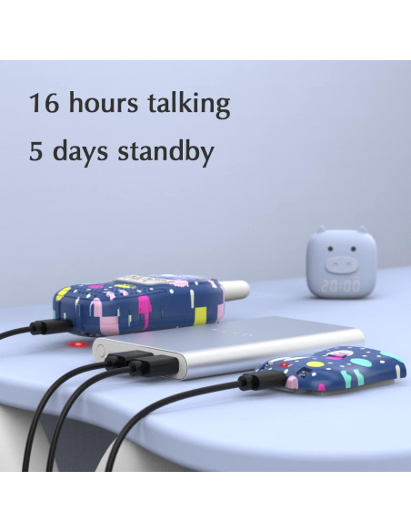 Walkie Talkies Qniglo Recargables 2 Paquete para Niños Walkie Talkies Qniglo Recargables 2 Paquete para Niños
