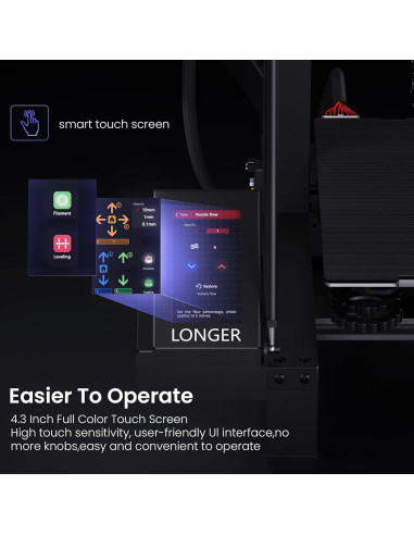 Impresora 3D Longer LK5 Pro 300x300x400mm Rápida 180mm/s
