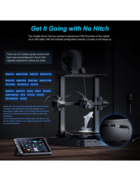 Creality Sonic Pad T800 7" Pantalla Táctil 3D Control Remoto Creality Sonic Pad T800 7" Pantalla Táctil 3D Control Remoto