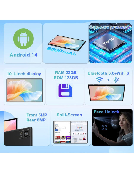 Tableta SUAAT S10 Android 14 10.1" 22GB RAM 128GB ROM Tableta SUAAT S10 Android 14 10.1" 22GB RAM 128GB ROM