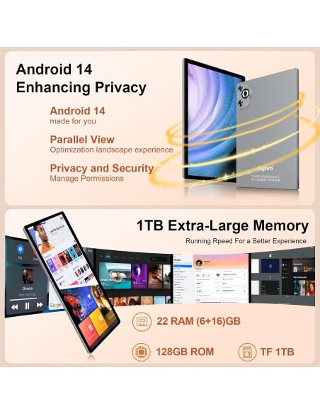 Tableta Dghrti TAB30 10.1" 22GB RAM 128GB ROM Gris Tableta Dghrti TAB30 10.1" 22GB RAM 128GB ROM Gris