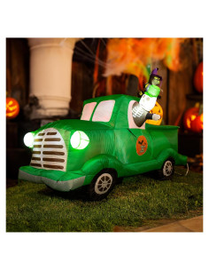 Decoración Inflable de Coche Fantasma Halloween ZONETECH 2.3M