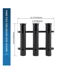 Soporte para cañas de pescar YUSOVE para neveras YETI - 3 cañas 2