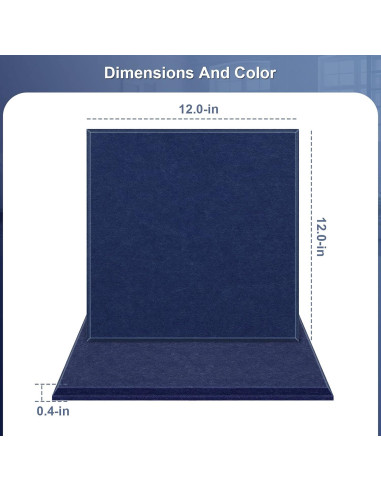 Paneles Acústicos DEKIRU 12 Piezas 30.48x30.48 cm Azul