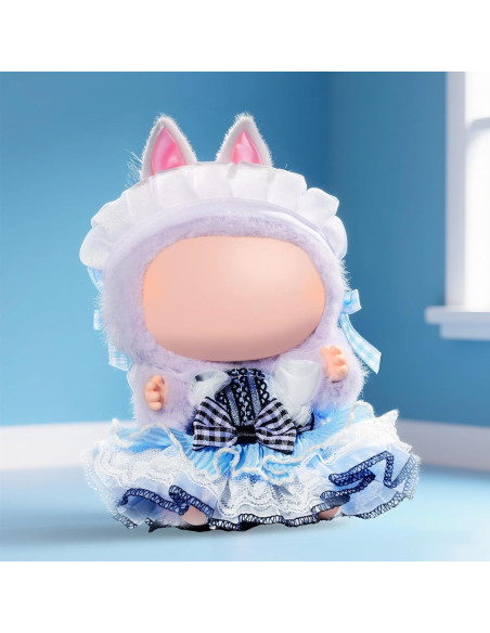 Conjunto de Ropa Hecha a Mano para Muñecas Lububu 17cm - Azul