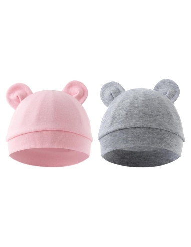 Gorro Beanie para Bebé Jastore con Orejas de Oso 0-3 Meses