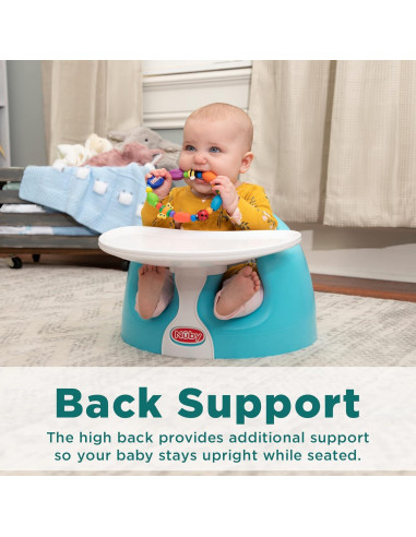 Silla de Suelo Nuby Aqua para Bebés - Portátil con Cojín y Arnés