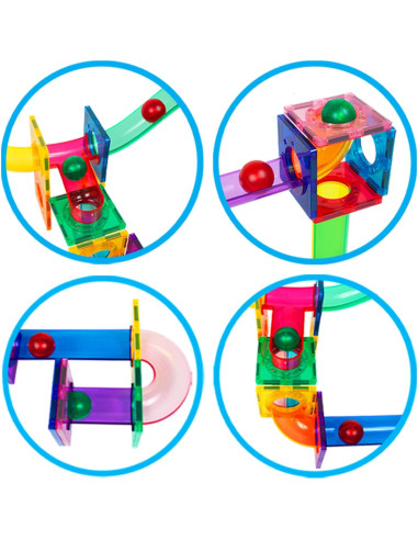 PicassoTiles 8pc Canicas LED Brillantes Activadas por Movimiento