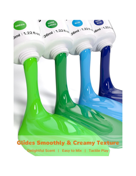 Pintura de Dedos Lavable JUPITEARTH 12 Colores No Tóxica 36ml Pintura de Dedos Lavable JUPITEARTH 12 Colores No Tóxica 36ml