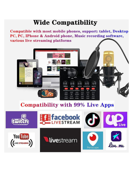Kit de Podcast CofeLife BM-800 con Brazo y Filtro Antipop Kit de Podcast CofeLife BM-800 con Brazo y Filtro Antipop