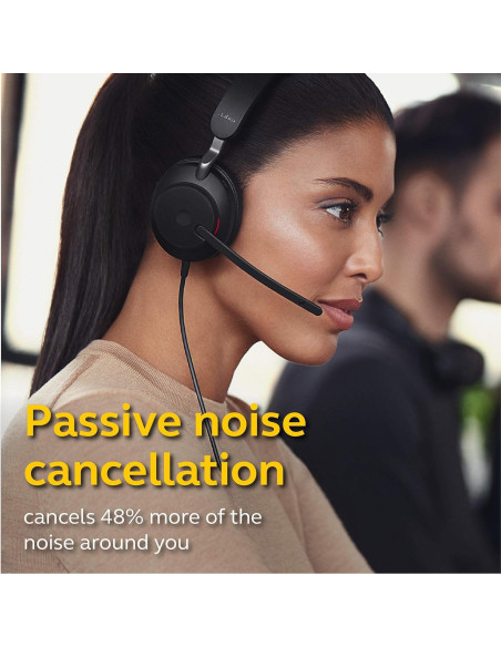 Auriculares Jabra Evolve2 40 MS USB-C Mono con Cancelación de Ruido Auriculares Jabra Evolve2 40 MS USB-C Mono con Cancelación de Ruido