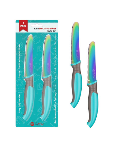 Juego de cuchillos para niños TruChef 2 piezas acero inoxidable