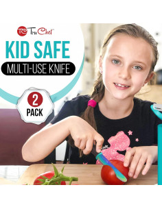 Juego de cuchillos para niños TruChef 2 piezas acero inoxidable 2