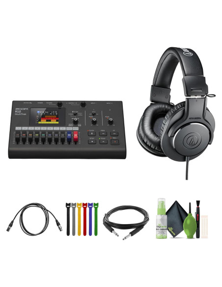 Grabadora Multitrack Digital Zoom R12 + Auriculares Audio-Technica ATH-M20x Grabadora Multitrack Digital Zoom R12 + Auriculares Audio-Technica ATH-M20x