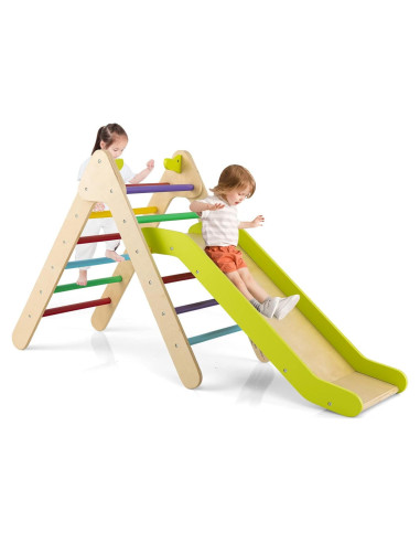 Escalador Triangular HONEY JOY con Rampa Ajustable para Niños