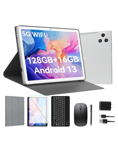 Tableta Android 10.1" ANTEMPER 128GB 16GB RAM Plata