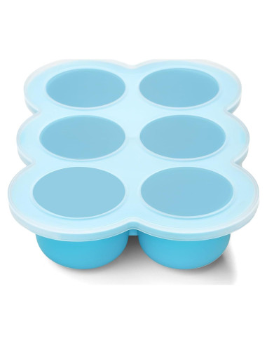 Bandeja de Congelador de Silicona btrfe 6x3oz (170g) con Tapa