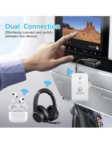Receptor Transmisor Bluetooth 5.3 OiDiPi AptX Baja Latencia