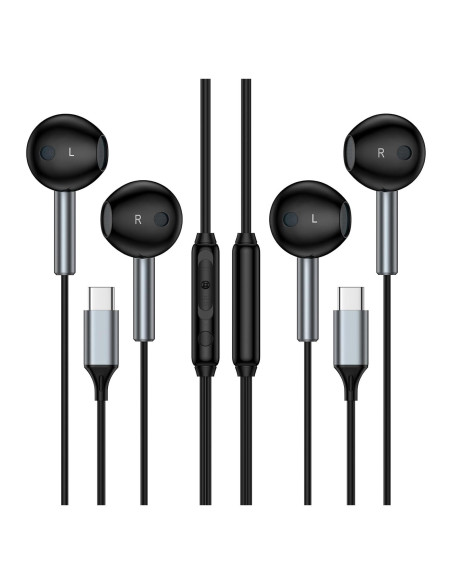 Auriculares con cable USB-C Samsung Galaxy A17 A16 S25 4 pies Auriculares con cable USB-C Samsung Galaxy A17 A16 S25 4 pies