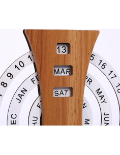 Calendario Perpetuo de Escritorio Aovdy - Madera Natural 16.5x20.5cm 2