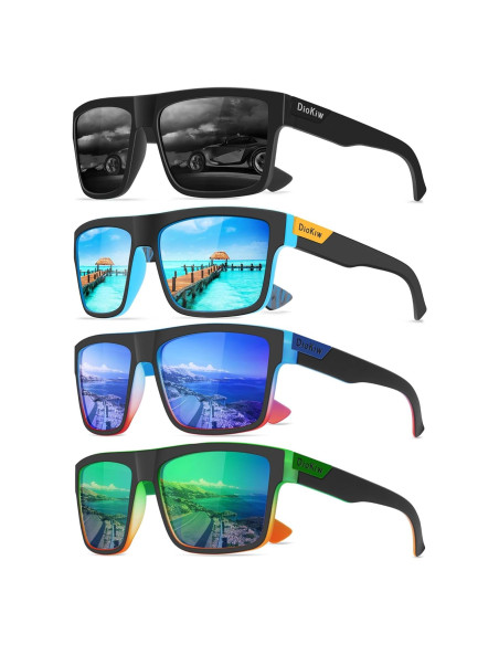 Gafas de sol polarizadas deportivas para hombres UV 4 colores Gafas de sol polarizadas deportivas para hombres UV 4 colores