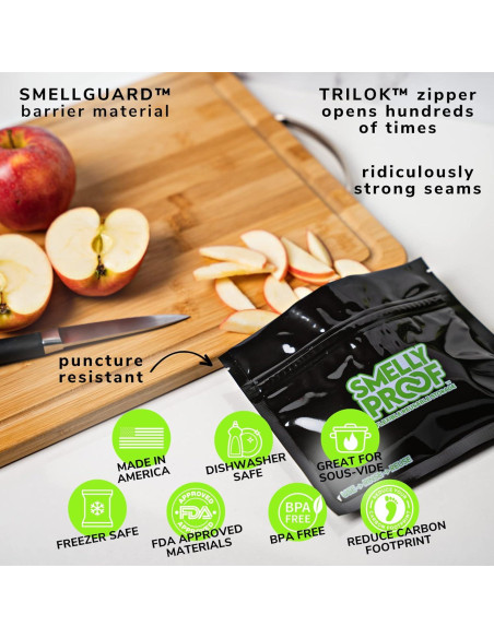 10 Bolsas Reutilizables Smelly Proof a Prueba de Olores 15.24x10.16cm 10 Bolsas Reutilizables Smelly Proof a Prueba de Olores 15.24x10.16cm