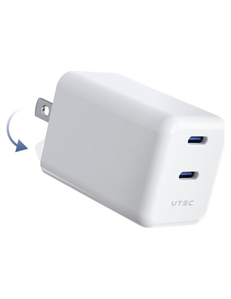 Cargador USB C UTEC 35W Plegable 2 Puertos Rápido Cargador USB C UTEC 35W Plegable 2 Puertos Rápido