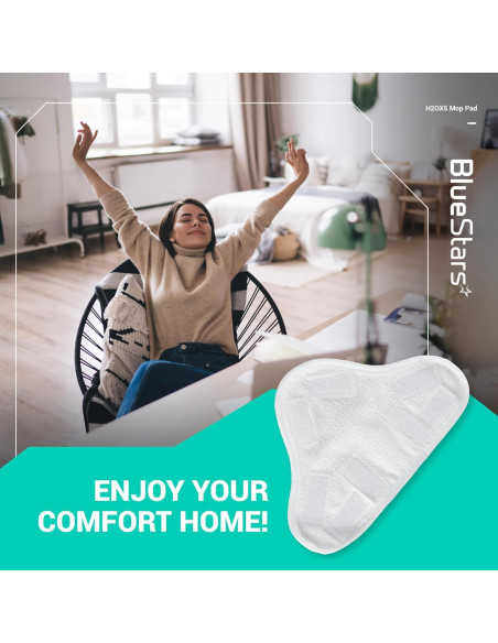 Almohadillas de Microfibra BlueStars para Mopas H2O X5 - 10 Pzas Almohadillas de Microfibra BlueStars para Mopas H2O X5 - 10 Pzas