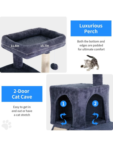 Árbol para Gatos BestPet 91 cm con Rampa y Condominios Árbol para Gatos BestPet 91 cm con Rampa y Condominios