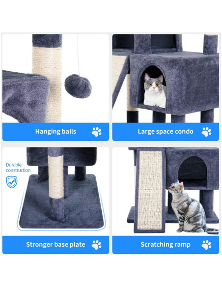 Árbol para Gatos BestPet 91 cm con Rampa y Condominios Árbol para Gatos BestPet 91 cm con Rampa y Condominios